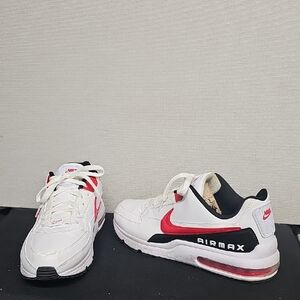 Nike Air Max White and Red Sneakers
